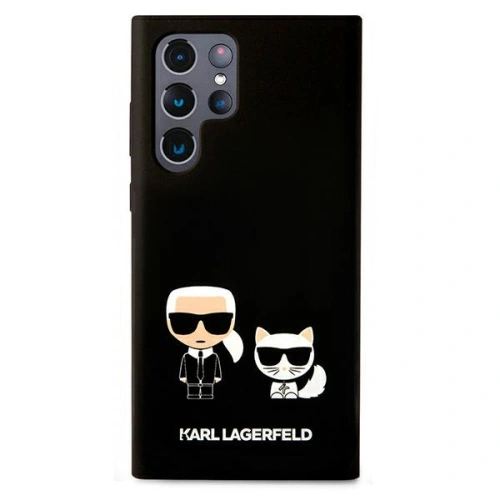 homescreen.pl - Etui Karl Lagerfeld KLHCS22LSSKCK Samsung Galaxy S22 Ultra hardcase czarny/black Silicone Karl & Choupette Magsa