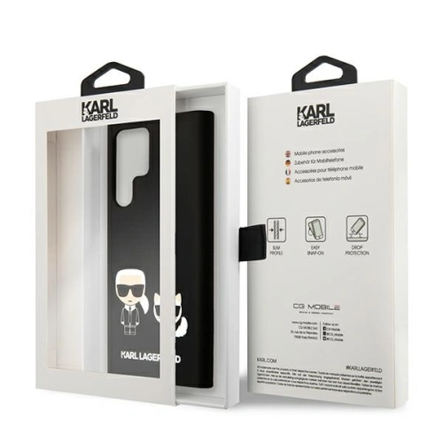 homescreen.pl - Etui Karl Lagerfeld KLHCS22LSSKCK Samsung Galaxy S22 Ultra hardcase czarny/black Silicone Karl & Choupette Magsa
