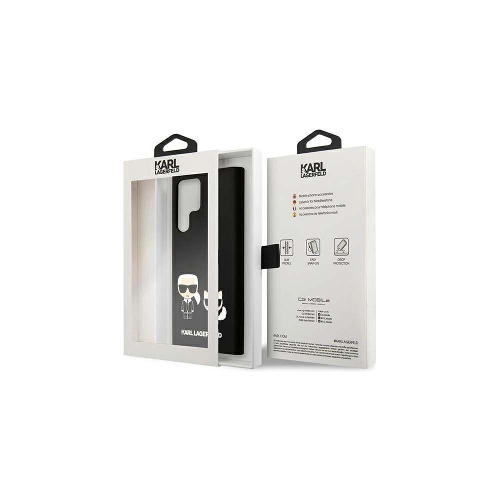 Hurtownia GSM - Etui Karl Lagerfeld KLHCS22LSSKCK Samsung Galaxy S22 Ultra hardcase černý/black Silicone Karl & Choupette - KLD826BLK - {ean13} - Hurt