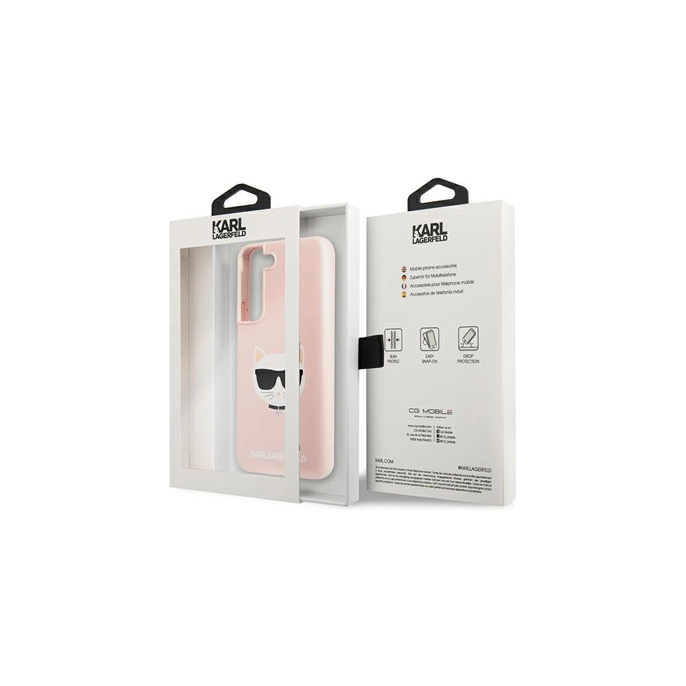 Wholesale Karl Lagerfeld KLHCS22MSLCHPI Samsung Galaxy S22+ Plus hardcase pink Silicone Choupette Head - KLD827PNK - {ean13} - Hurt