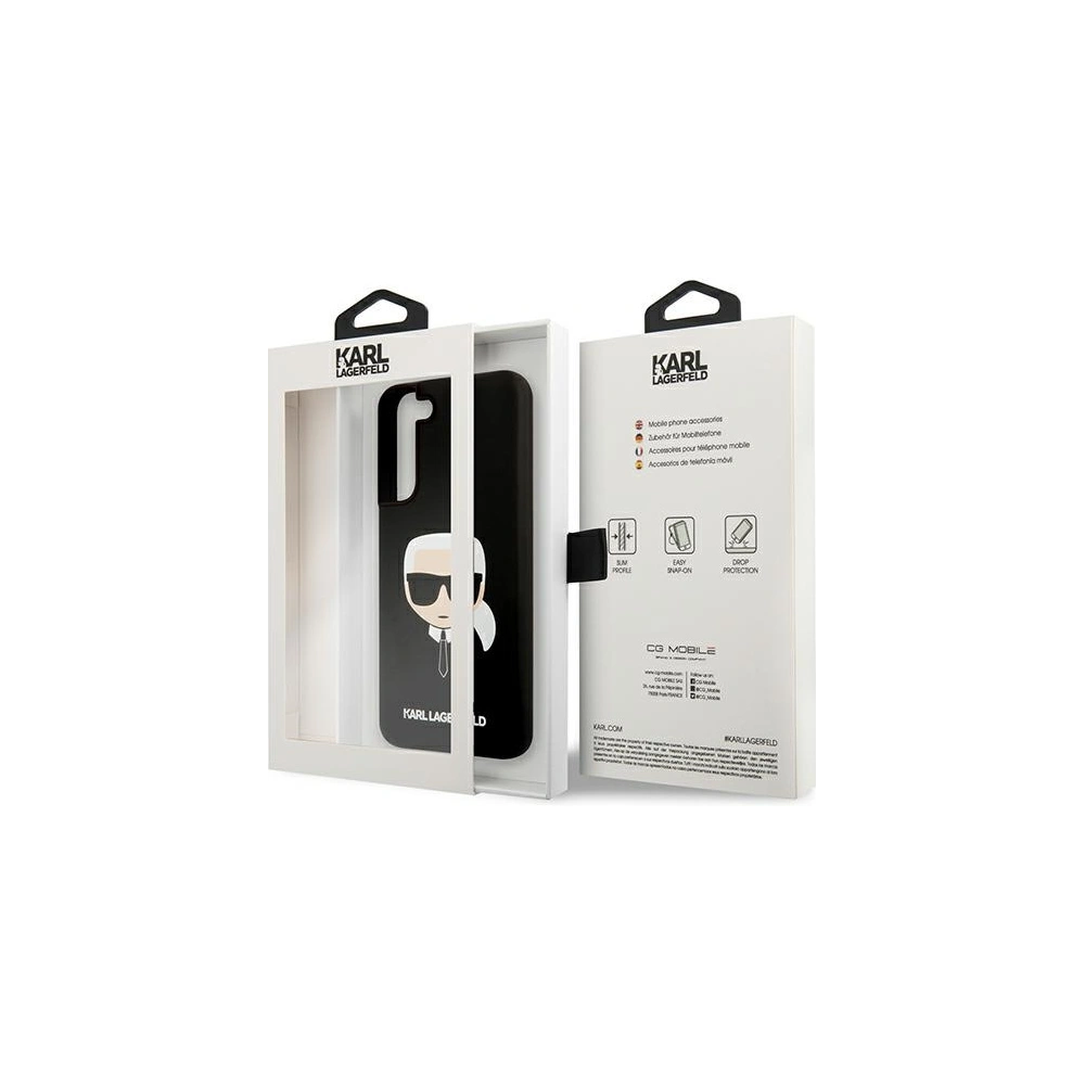 Hurtownia GSM - Etui Karl Lagerfeld KLHCS22MSLKHBK Samsung Galaxy S22+ Plus černý/black hardcase silikon Karlova hlava - KLD828BLK - {ean13} - Hurt