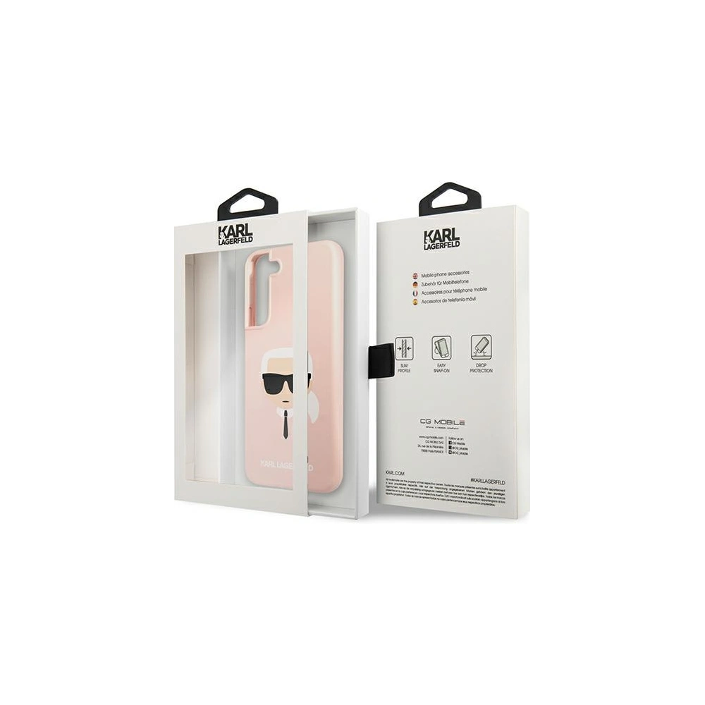Hurtownia GSM - Etui Karl Lagerfeld KLHCS22MSLKHPI Samsung Galaxy S22+ Plus rożowy/pink hardcase Silicone Karl`s Head - KLD829PNK - {ean13} - Hurt