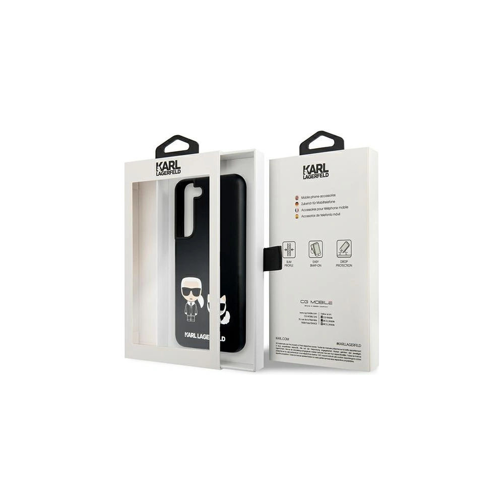 Hurtownia GSM - Case Karl Lagerfeld KLHCS22MSSKCK Samsung Galaxy S22+ Plus Hardcase schwarz/schwarz Silikon Karl & Choupette - KLD831BLK - {ean13} - Hurt