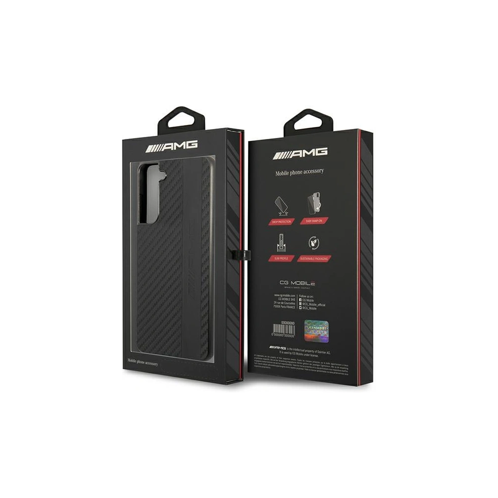 Hurtownia GSM - Etui Mercedes AMG AMHCS21FESBLSCA Samsung Galaxy S21 FE černý/black hardcase Carbon Stripe&Embossed - MRS035BLK - {ean13} - Hurt