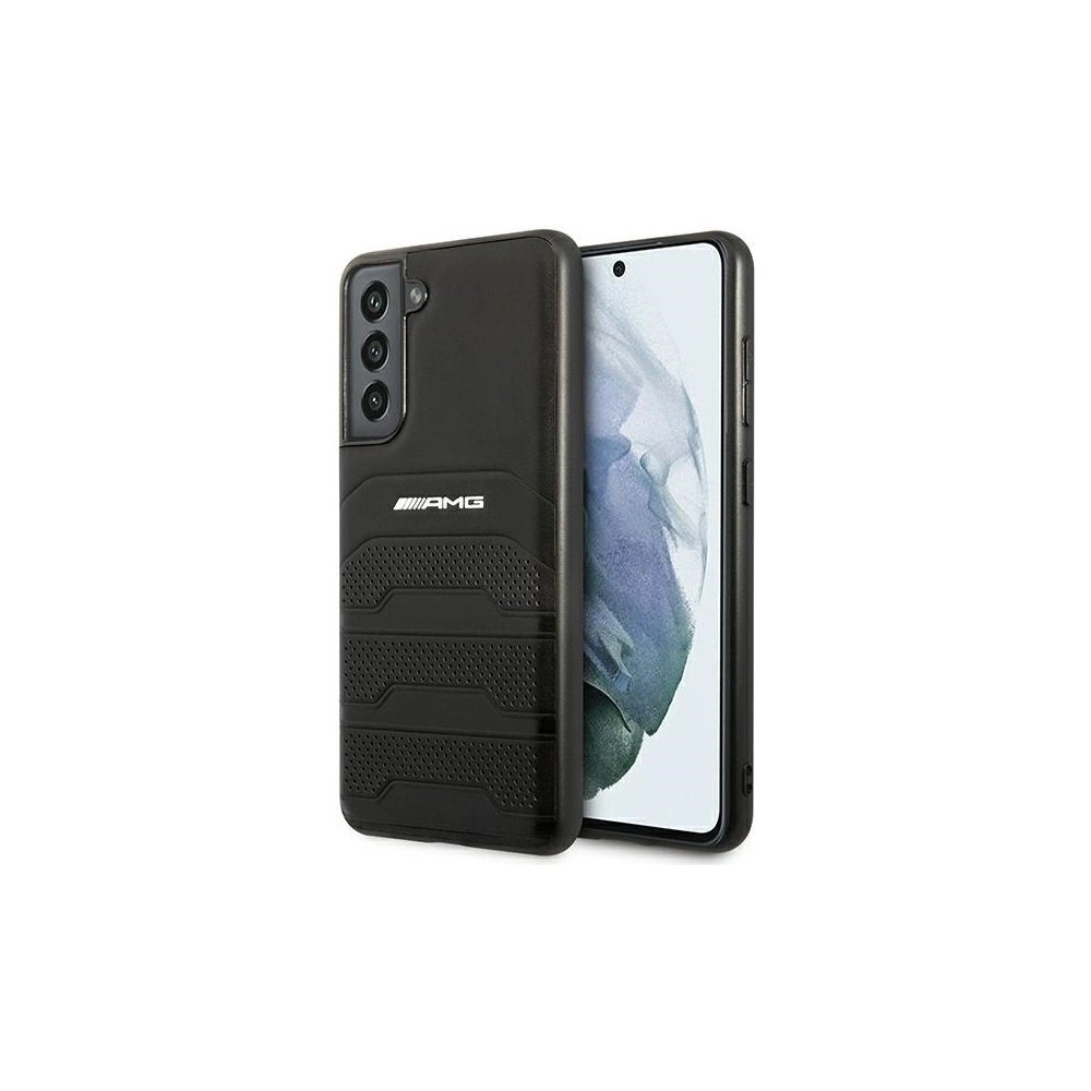 Hurtownia GSM - Etui Mercedes AMG AMHCS21FESGSEBK Samsung Galaxy S21 FE černý/black hardcase Leather Debossed Lines - MRS036BLK - {ean13} - Hurt
