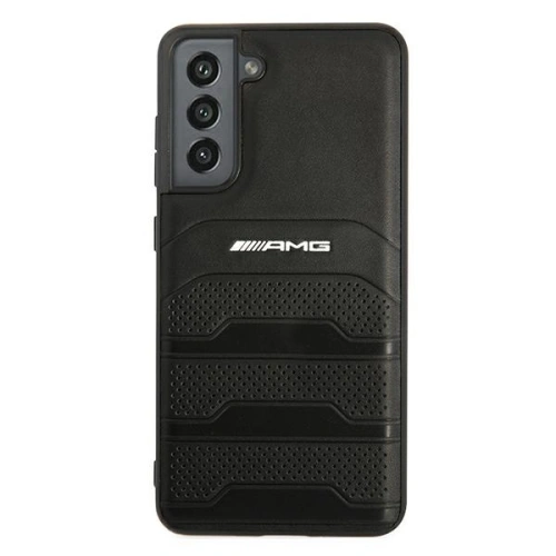 Etui Mercedes AMG AMHCS21FESGSEBK Samsung Galaxy S21 FE czarny/black hardcase Leather Debossed Lines