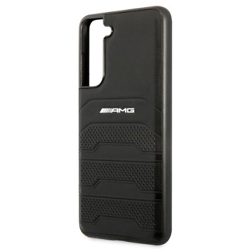 Etui Mercedes AMG AMHCS21FESGSEBK Samsung Galaxy S21 FE czarny/black hardcase Leather Debossed Lines