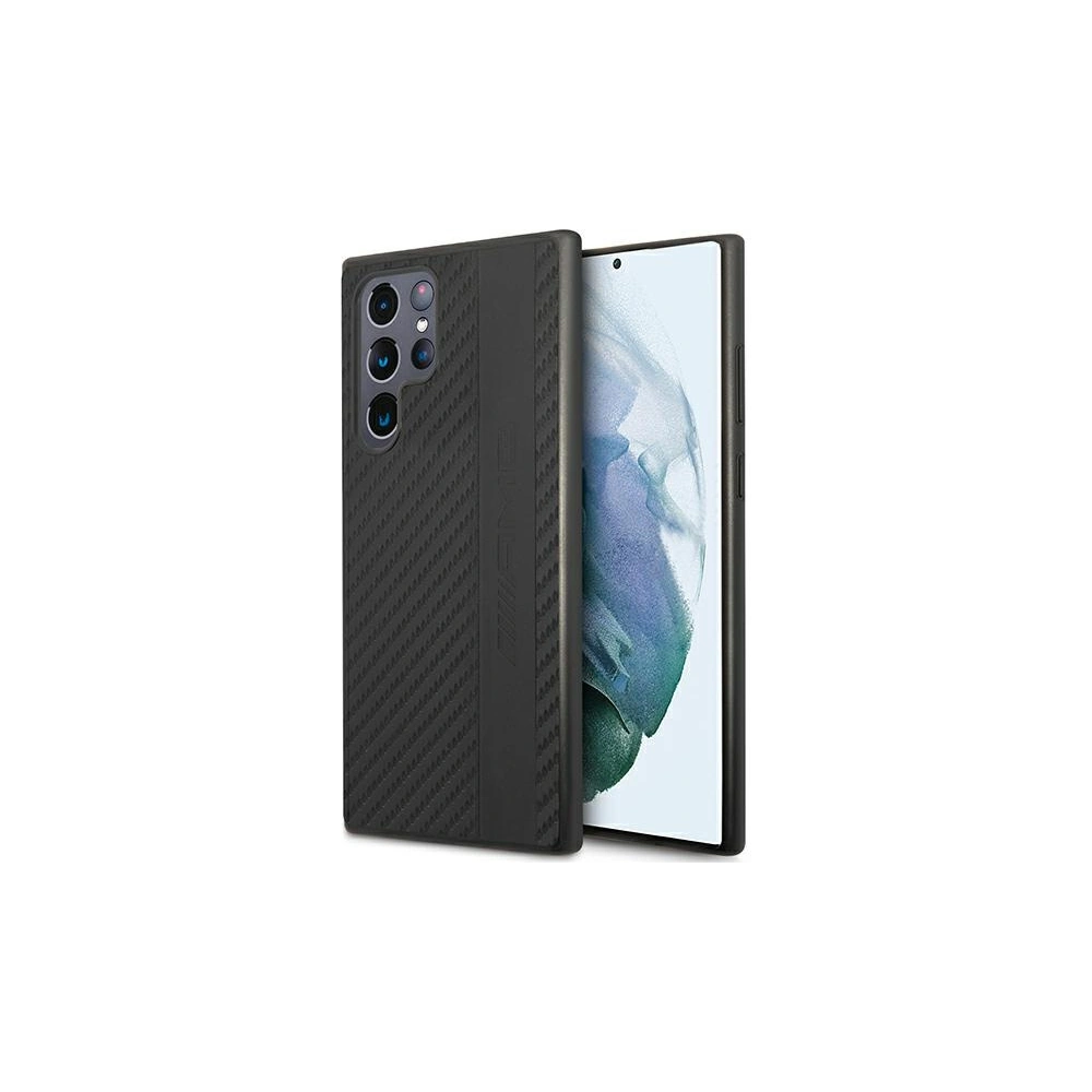 Hurtownia GSM - Etui Mercedes AMG AMHCS22LBLSCA Samsung Galaxy S22 Ultra černý/black hardcase Carbon Stripe&Embossed - MRS037BLK - {ean13} - Hurt