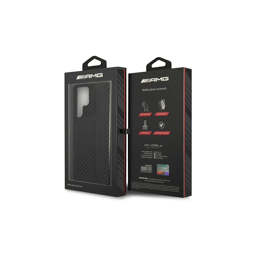 Hurtownia GSM - Etui Mercedes AMG AMHCS22LBLSCA Samsung Galaxy S22 Ultra černý/black hardcase Carbon Stripe&Embossed - MRS037BLK - {ean13} - Hurt