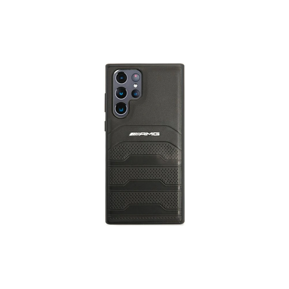 Hurtownia GSM - Etui Mercedes AMG AMHCS22LGSEBK Samsung Galaxy S22 Ultra černý/black hardcase Leather Debossed Lines - MRS038BLK - {ean13} - Hurt