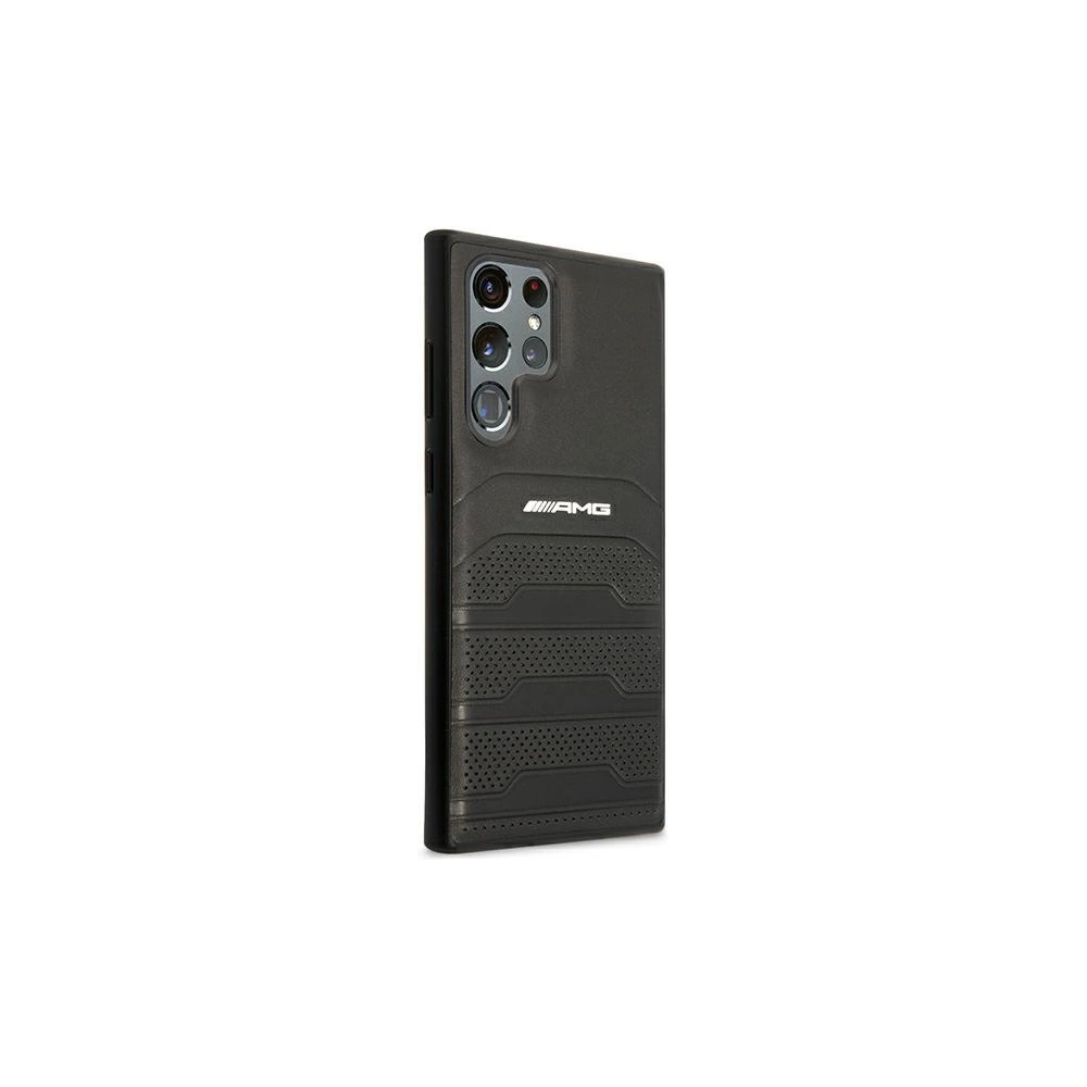 Hurtownia GSM - Etui Mercedes AMG AMHCS22LGSEBK Samsung Galaxy S22 Ultra černý/black hardcase Leather Debossed Lines - MRS038BLK - {ean13} - Hurt