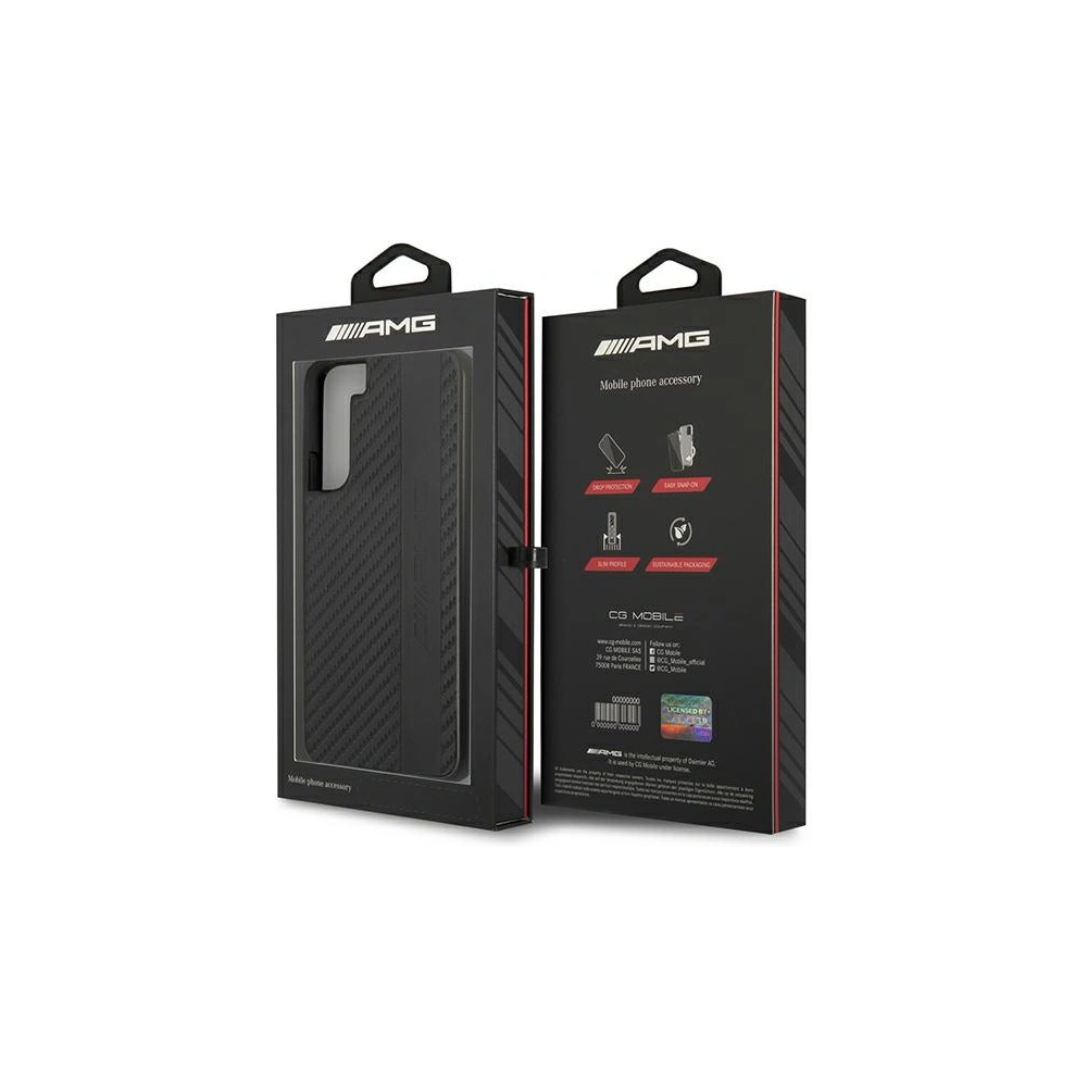 Hurtownia GSM - Etui Mercedes AMG AMHCS22MBLSCA Samsung Galaxy S22+ Plus černý/black hardcase Carbon Stripe&Embossed - MRS039BLK - {ean13} - Hurt