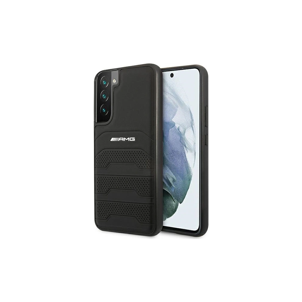 Hurtownia GSM - Etui Mercedes AMG AMHCS22MGSEBK Samsung Galaxy S22+ Plus černý/black hardcase Leather Debossed Lines - MRS040BLK - {ean13} - Hurt
