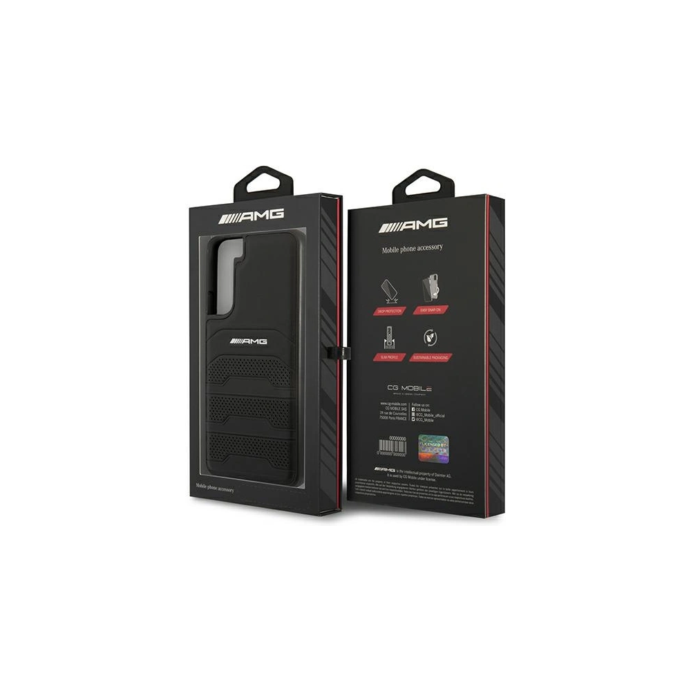 Hurtownia GSM - Etui Mercedes AMG AMHCS22MGSEBK Samsung Galaxy S22+ Plus černý/black hardcase Leather Debossed Lines - MRS040BLK - {ean13} - Hurt