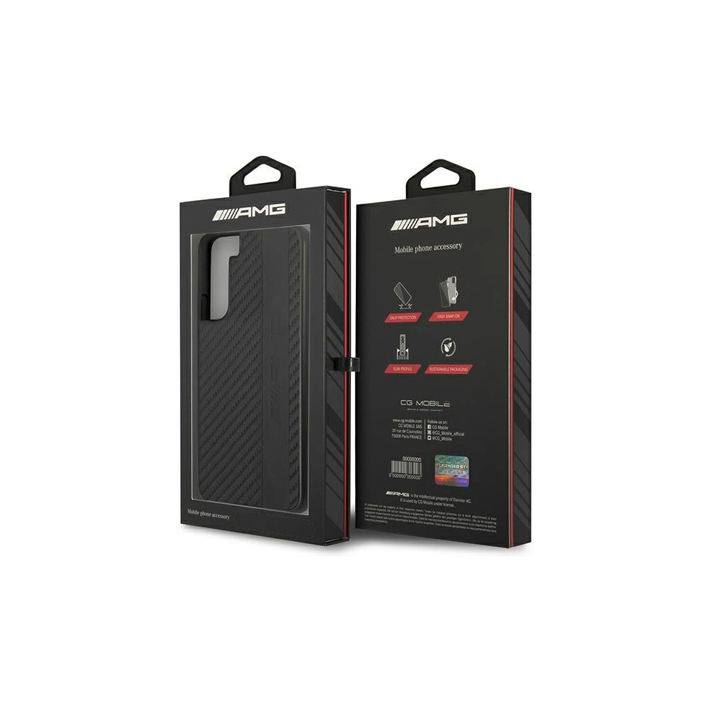Hurtownia GSM - Etui Mercedes AMG AMHCS22SBLSCA Samsung Galaxy S22 černý/black hardcase Carbon Stripe&Embossed - MRS041BLK - {ean13} - Hurt