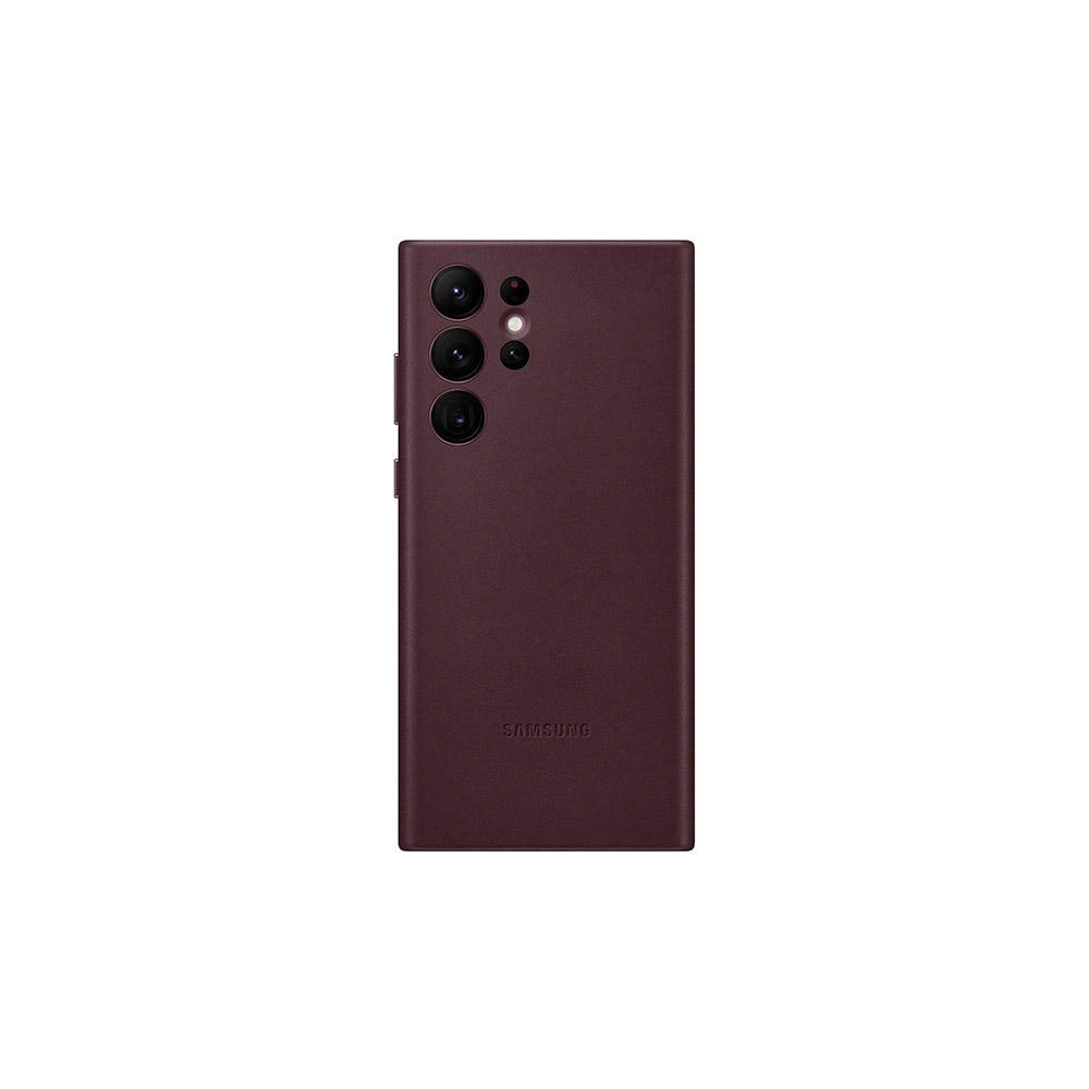 Hurtownia GSM - Etui Samsung Galaxy S22 Ultra EF-VS908LE burgund/burgundy kožené pouzdro - SMG600BRG - {ean13} - Hurt