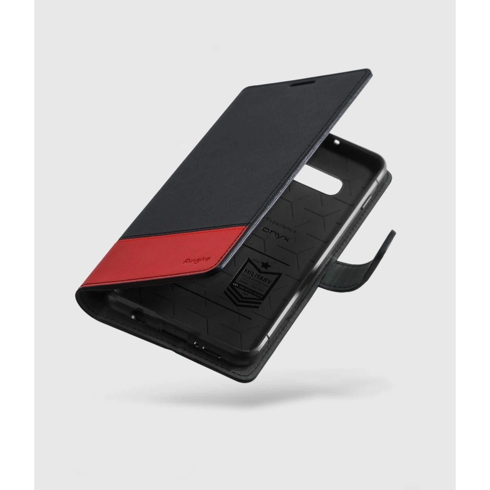 Hurtownia GSM - Etui Ringke Wallet Samsung Galaxy S10 Plus námořnická a hnědá - RGK859BLU - {ean13} - Hurt
