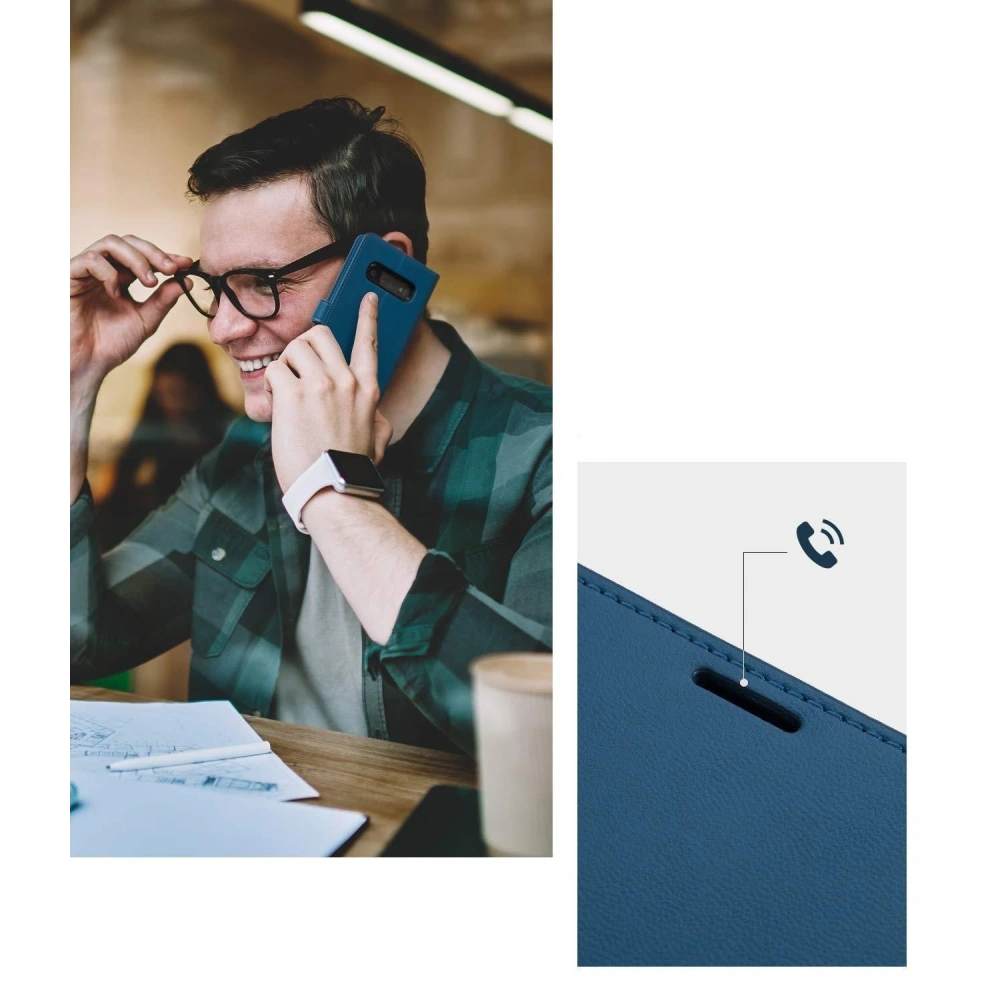 Hurtownia GSM - Etui Ringke Wallet Samsung Galaxy S10 Plus námořnická a hnědá - RGK859BLU - {ean13} - Hurt