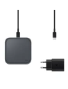 Hurtownia GSM - Ładowarka indukcyjna Samsung EP-P2400TB Fast Charger 15W + ładowarka sieciowa ciemno szary/dark gray - SMG612GRY - {ean13} - Hurt