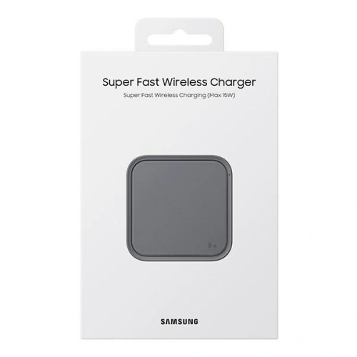 Ładowarka indukcyjna Samsung EP-P2400TB Fast Charger 15W + ładowarka sieciowa ciemno szary/dark gray