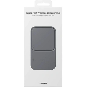 Ładowarka indukcyjna Samsung EP-P5400TB + ładowarka sieciowa ciemno szary/dark gray Duo