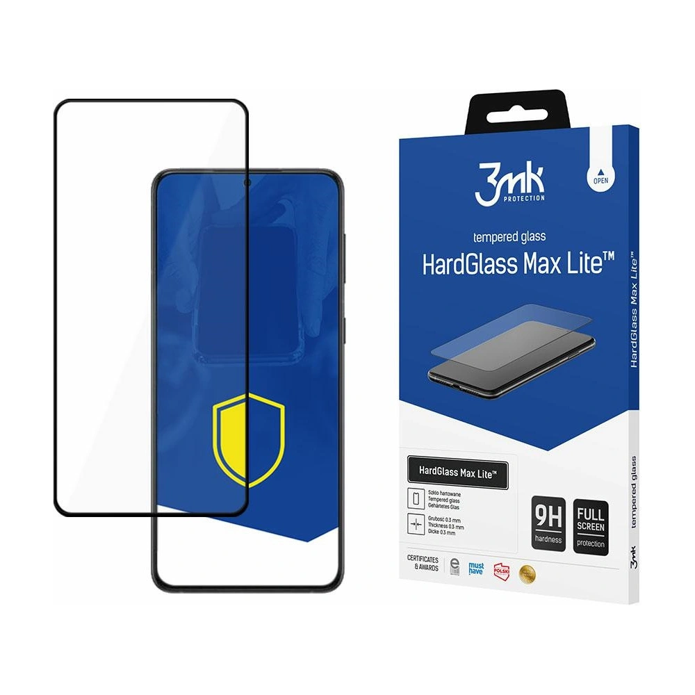 Wholesale 3MK HardGlass Max Lite Samsung Galaxy S22 black - 3MK2508 - {ean13} - Hurt