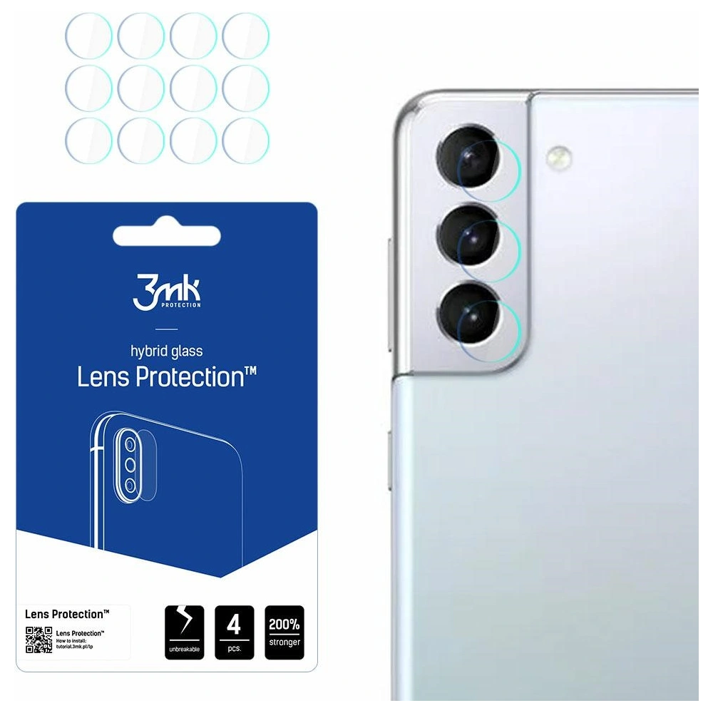 Hurtownia GSM - Szkło hybrydowe na obiektyw aparatu 3MK Lens Protection Samsung Galaxy S22 [4 PACK] - 3MK2513 - {ean13} - Hurt