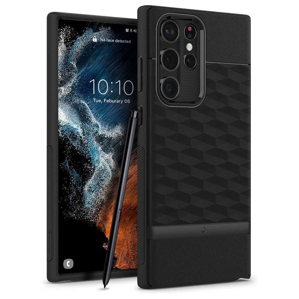 Hurtownia GSM - Etui Caseology Parallax Samsung Galaxy S22 Ultra Matná černá - CSL042BLK - {ean13} - Hurt