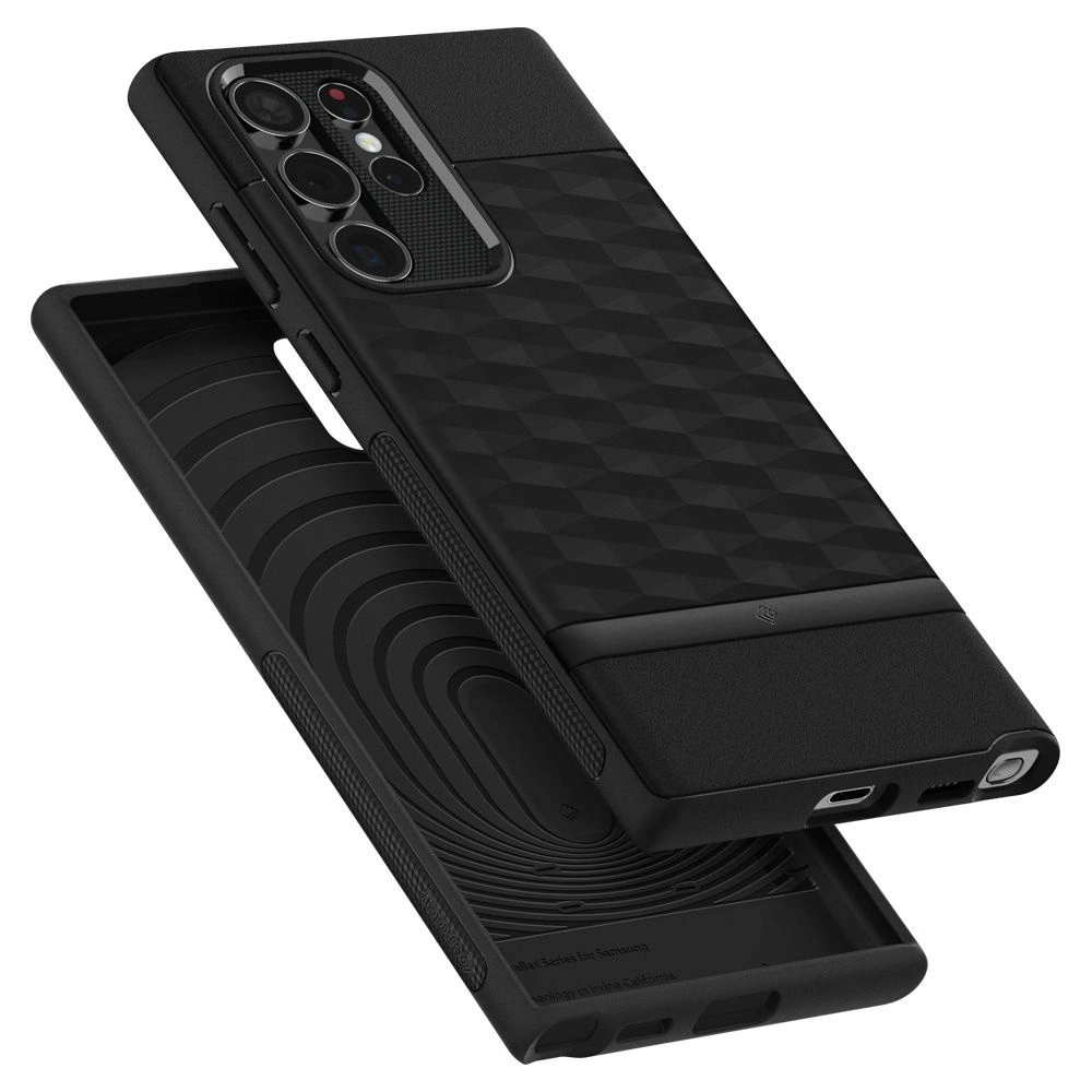 Hurtownia GSM - Etui Caseology Parallax Samsung Galaxy S22 Ultra Matná černá - CSL042BLK - {ean13} - Hurt