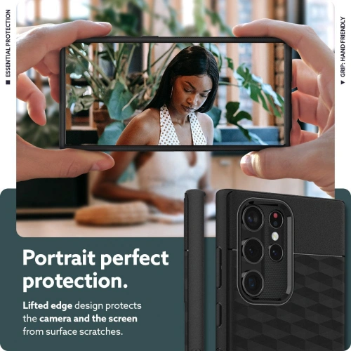 homescreen.pl - Etui Caseology Parallax Samsung Galaxy S22 Ultra Matte Black