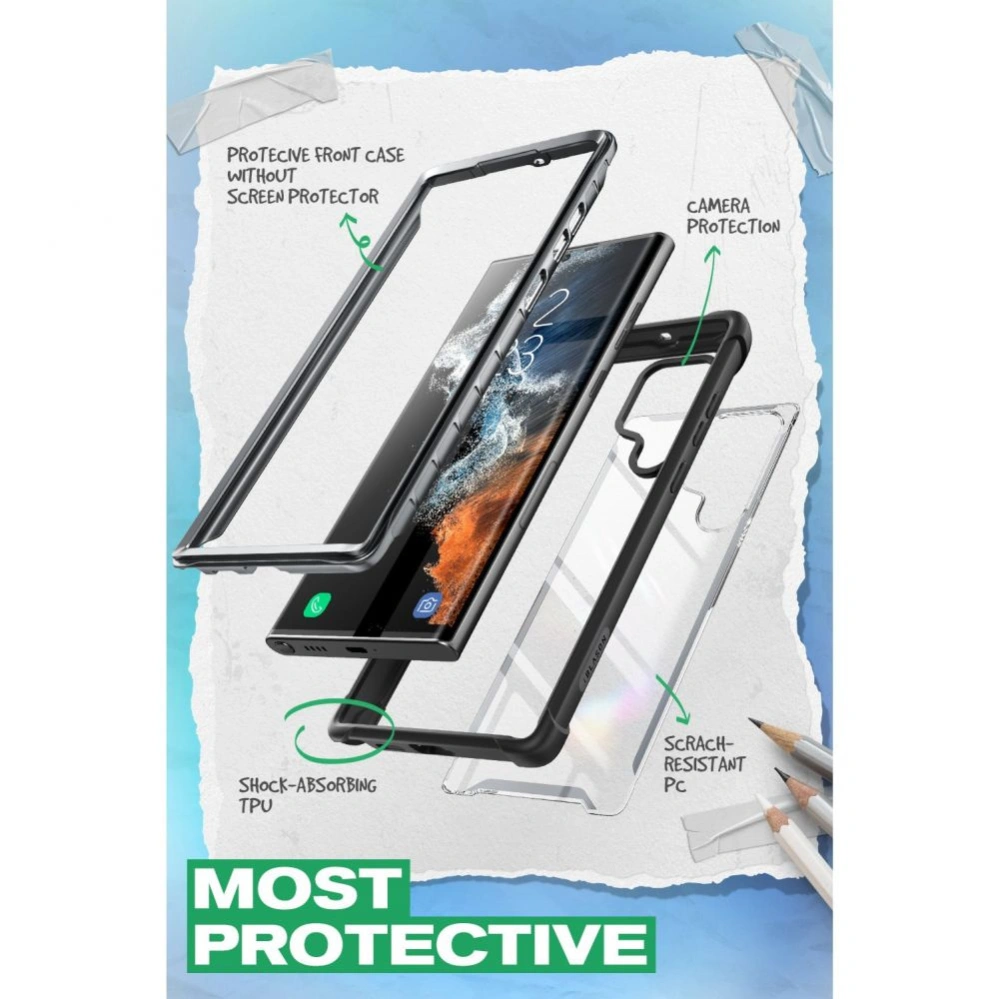 Wholesale Supcase IBLSN Ares Samsung Galaxy S22 Ultra Black - SPC233BLK - {ean13} - Hurt