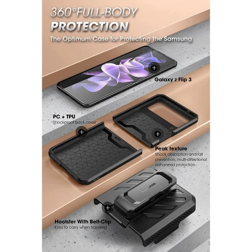 Etui Supcase Unicorn Beetle Pro Samsung Galaxy Flip 3 Black