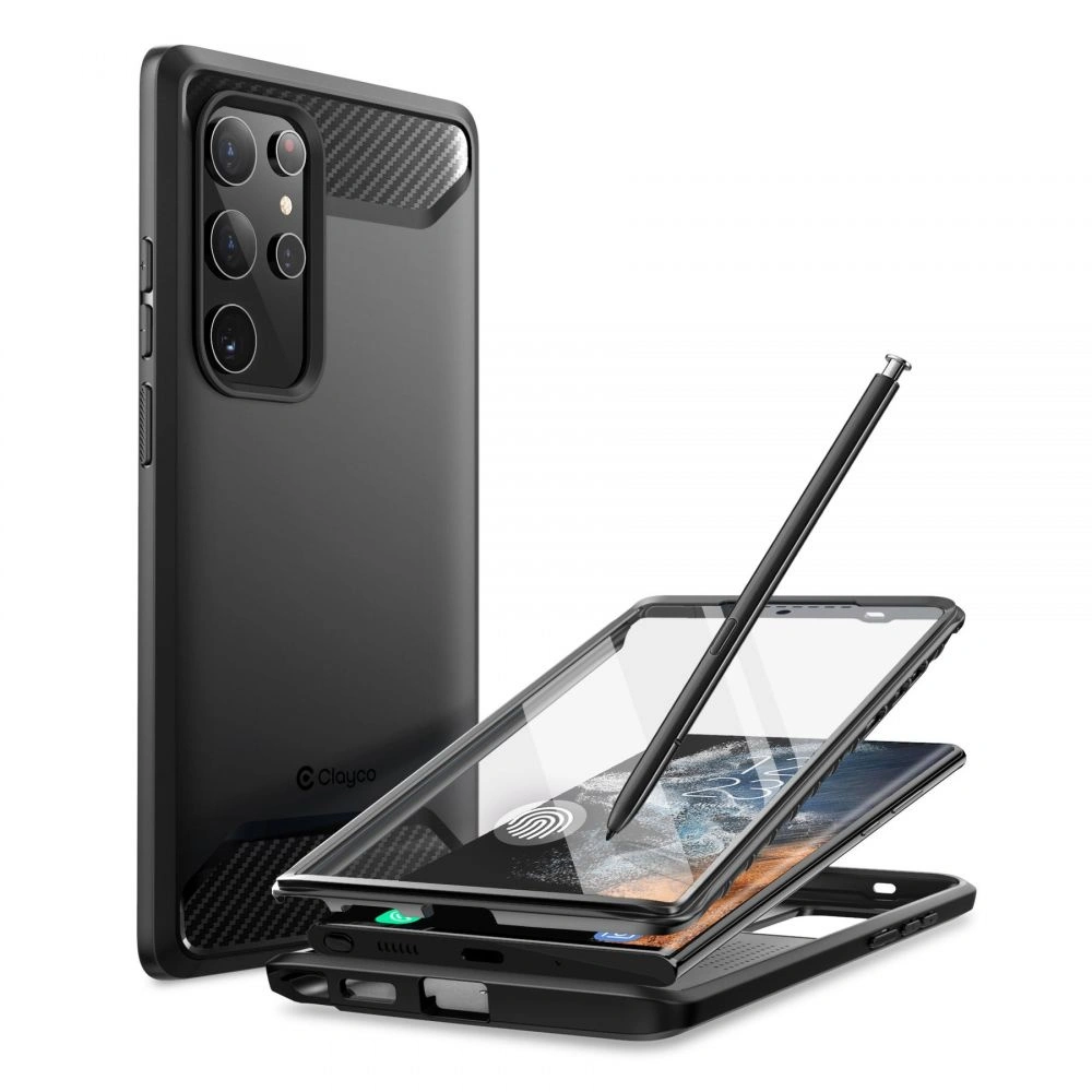 Hurtownia GSM - Etui Supcase Clayco Xenon Samsung Galaxy S22 Ultra Černé - SPC236BLK - {ean13} - Hurt