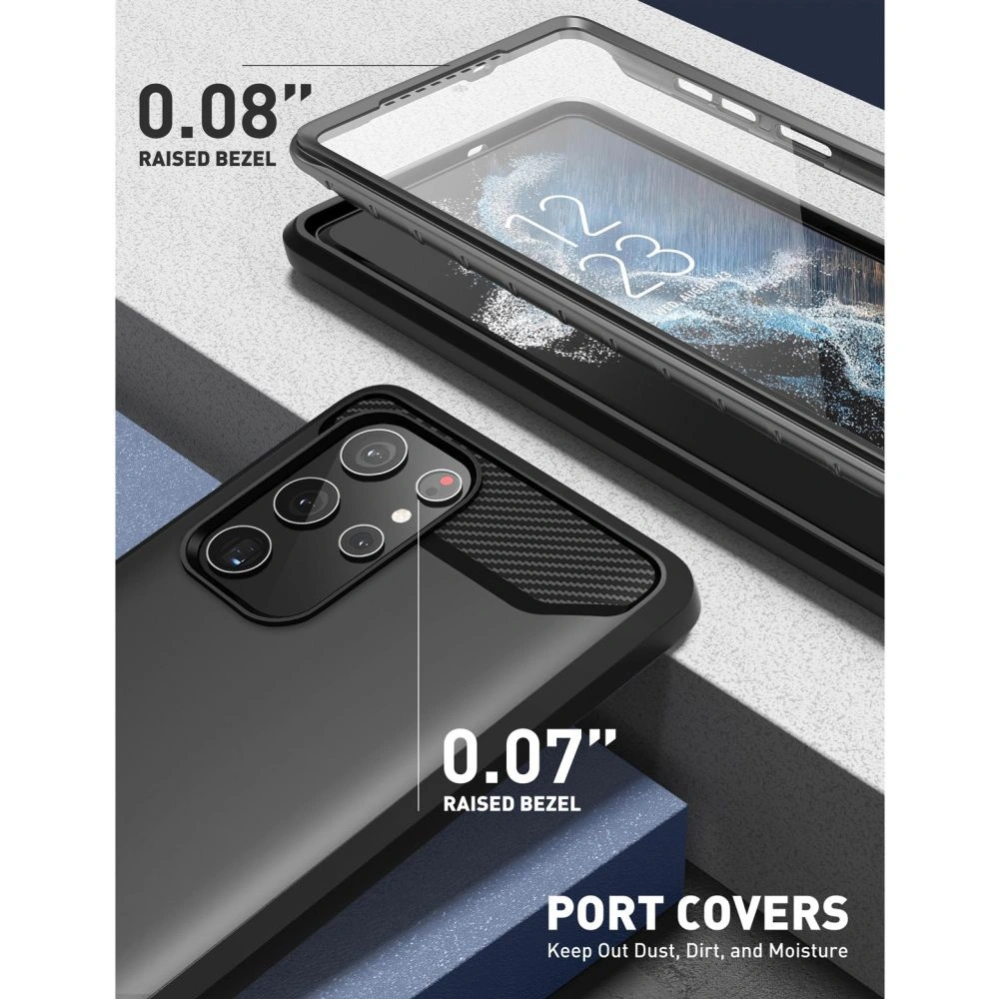 Hurtownia GSM - Etui Supcase Clayco Xenon Samsung Galaxy S22 Ultra Černé - SPC236BLK - {ean13} - Hurt