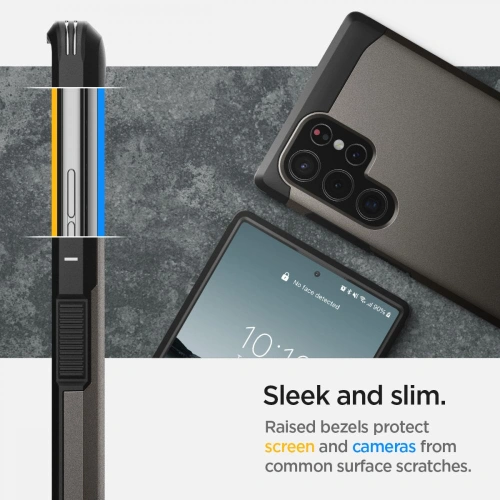 homescreen.pl - Etui Spigen Tough Armor Samsung Galaxy S22 Ultra Gunmetal