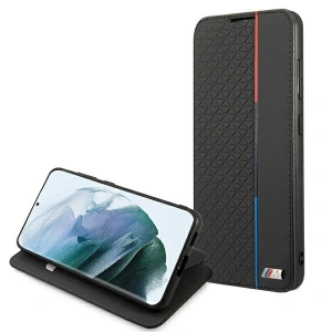 Hurtownia GSM - Etui BMW BMBKS21FETRTBK Samsung Galaxy S21 FE czarny/black bookcase M Collection Triangles - BMW282BLK - {ean13} - Hurt