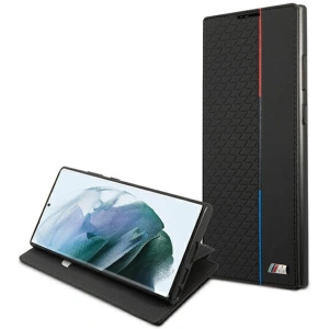 Hurtownia GSM - Etui BMW BMBKS22LTRTBK Samsung Galaxy S22 Ultra černý/black bookcase M Collection Triangles - BMW283BLK - {ean13} - Hurt