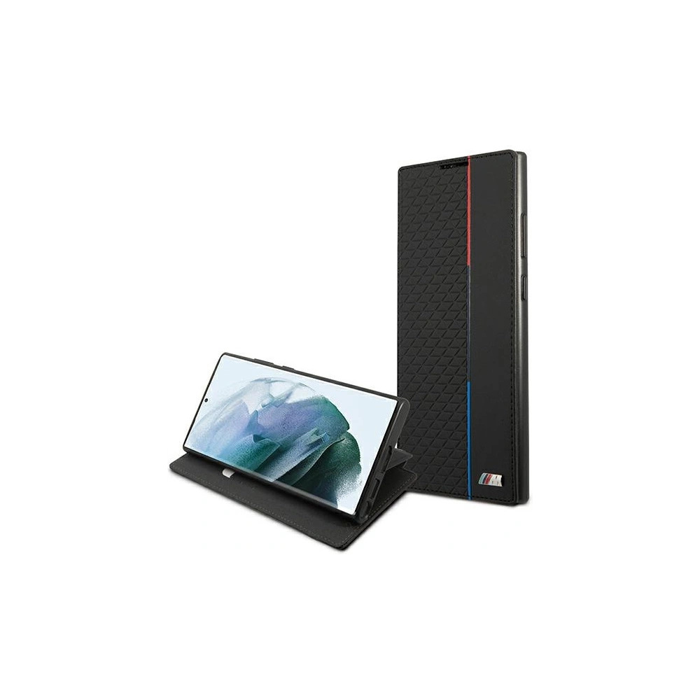 Hurtownia GSM - Etui BMW BMBKS22LTRTBK Samsung Galaxy S22 Ultra černý/black bookcase M Collection Triangles - BMW283BLK - {ean13} - Hurt