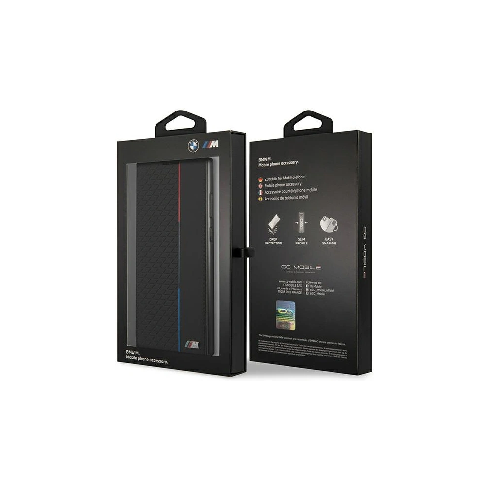 Hurtownia GSM - Etui BMW BMBKS22LTRTBK Samsung Galaxy S22 Ultra černý/black bookcase M Collection Triangles - BMW283BLK - {ean13} - Hurt