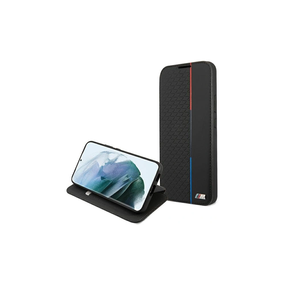 Hurtownia GSM - Etui BMW BMBKS22MTRTBK Samsung Galaxy S22+ Plus černý/black knižní obal M Collection Triangles - BMW284BLK - {ean13} - Hurt