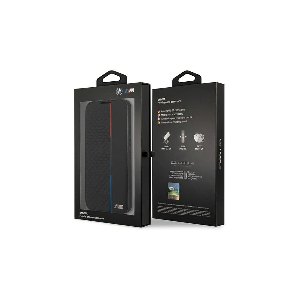 Hurtownia GSM - Etui BMW BMBKS22MTRTBK Samsung Galaxy S22+ Plus černý/black knižní obal M Collection Triangles - BMW284BLK - {ean13} - Hurt