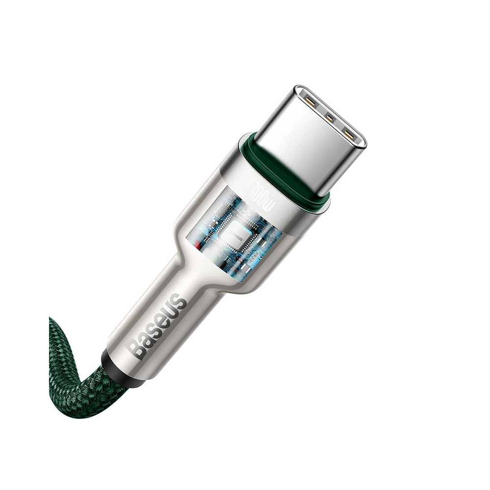 Hurtownia GSM - Kabel USB-C do USB-C Baseus Cafule, 100W, 2m (zelený) - BSU3091GRN - {ean13} - Hurt