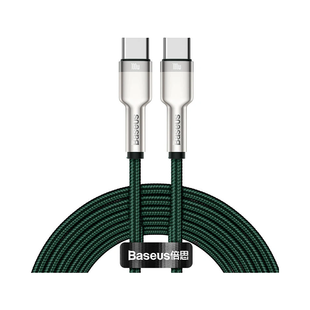 Hurtownia GSM - Kabel USB-C do USB-C Baseus Cafule, 100W, 1m (zelený) - BSU3092GRN - {ean13} - Hurt