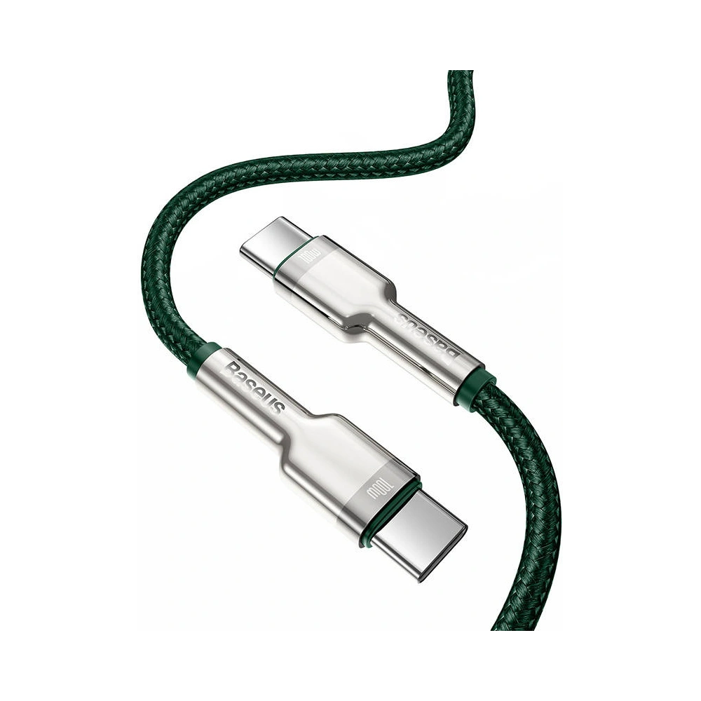Hurtownia GSM - Kabel USB-C do USB-C Baseus Cafule, 100W, 1m (zelený) - BSU3092GRN - {ean13} - Hurt