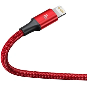 Kabel USB 3w1 Baseus Rapid Series, micro USB / Lightning / USB-C, 20W, 1.5m (czerwony)