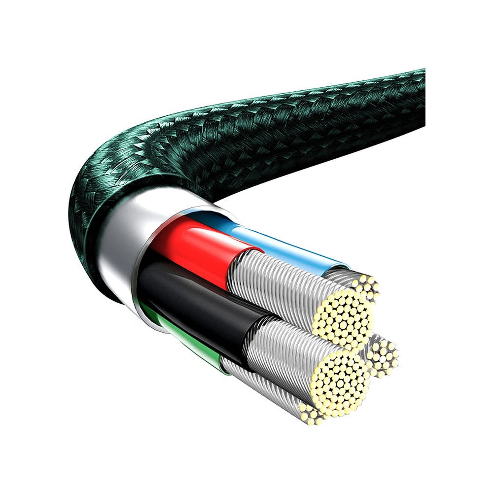 Hurtownia GSM - Kabel USB-C 3w1 Baseus Rapid Series, micro USB / Lightning / USB-C, 20W, 1.5m (zelený) - BSU3094GRN - {ean13} - Hurt