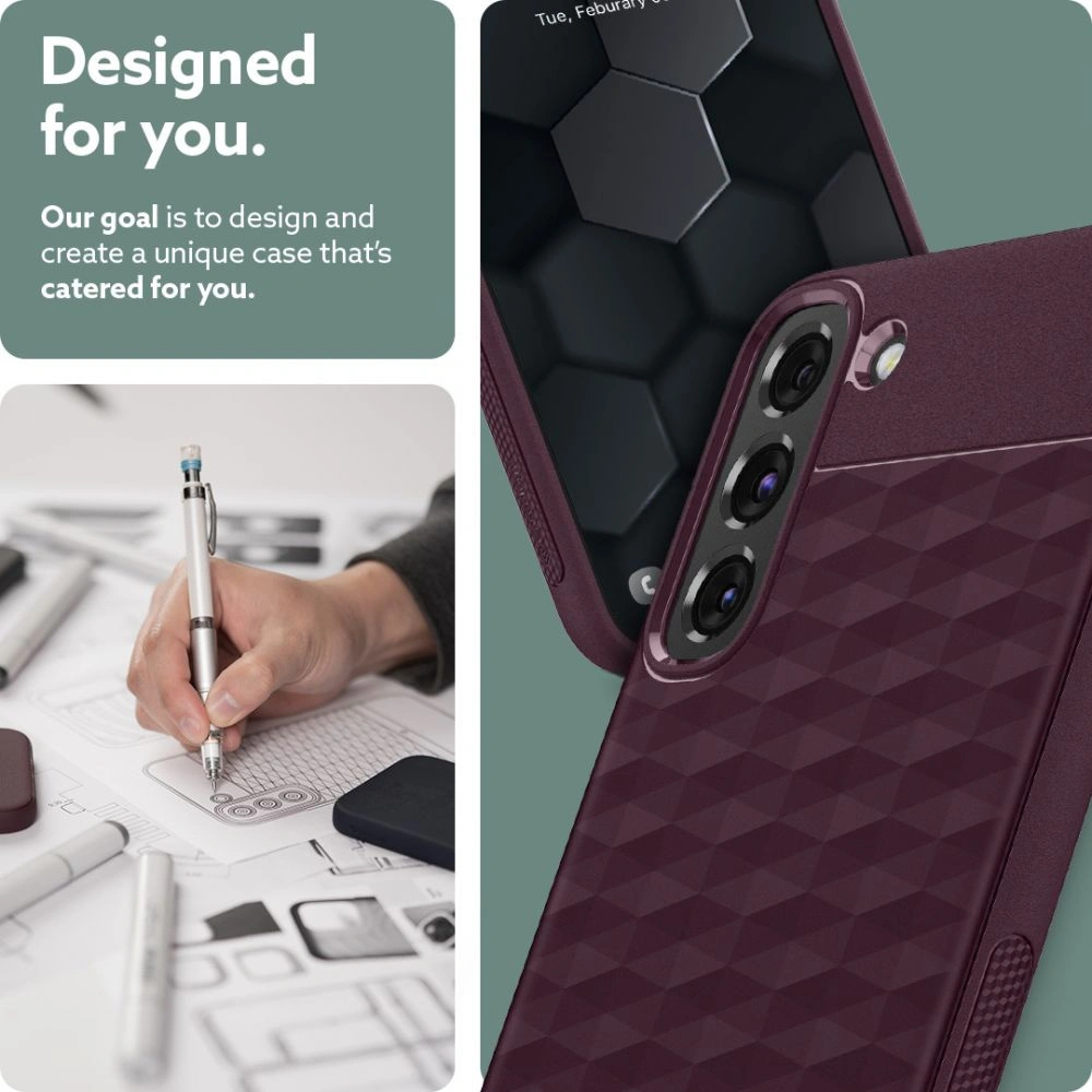 Hurtownia GSM - Etui Caseology Parallax Samsung Galaxy S22+ Plus Burgundské - CSL045BRG - {ean13} - Hurt