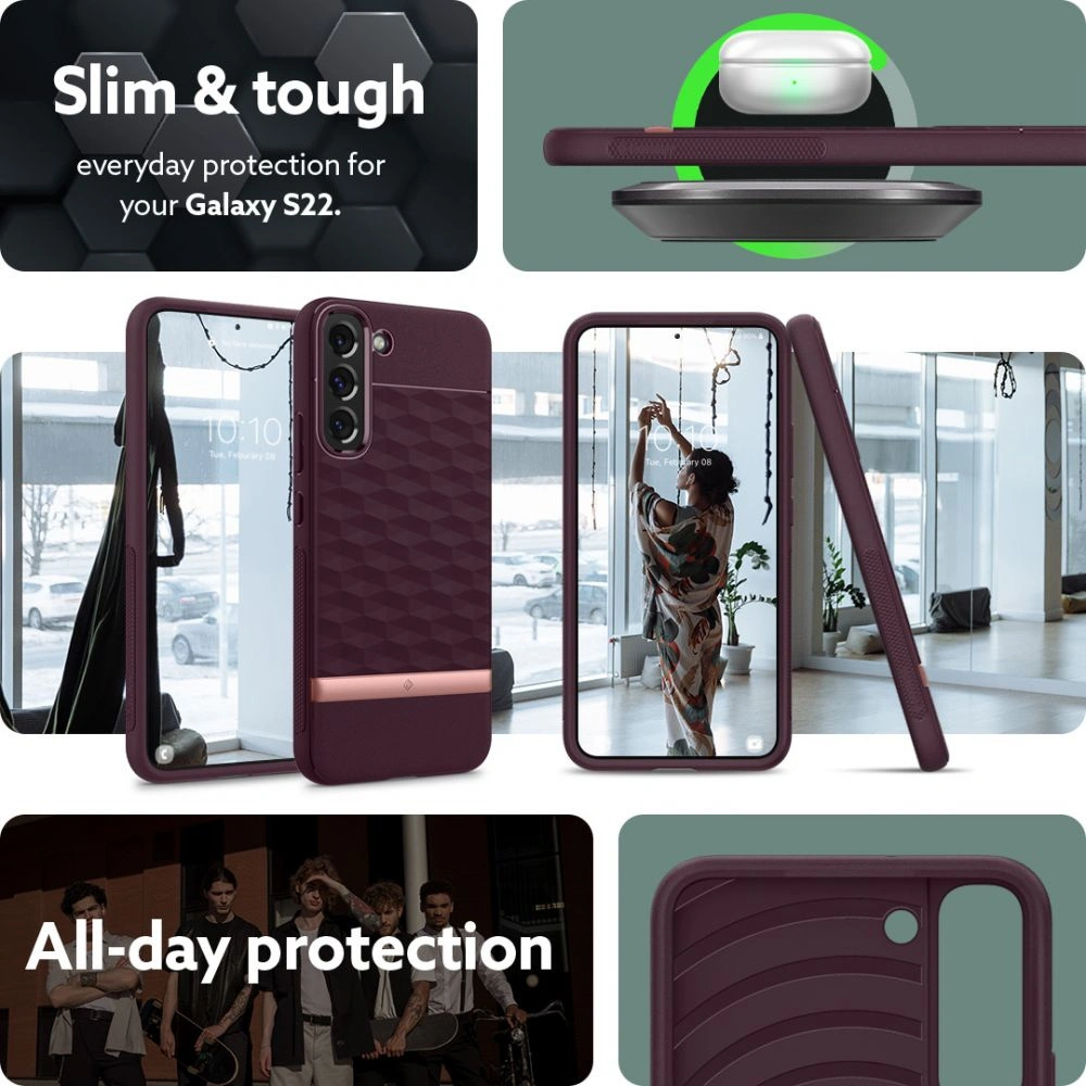 Hurtownia GSM - Etui Caseology Parallax Samsung Galaxy S22+ Plus Burgundské - CSL045BRG - {ean13} - Hurt