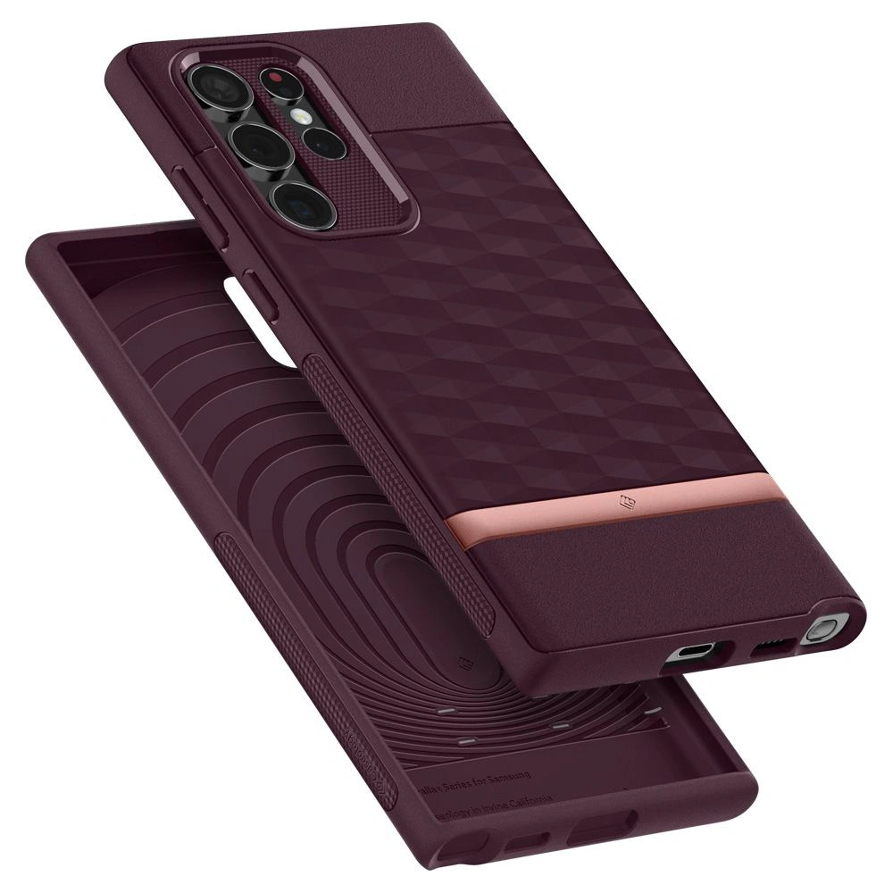 Hurtownia GSM - Etui Caseology Parallax Samsung Galaxy S22 Ultra Bordó - CSL047BRG - {ean13} - Hurt