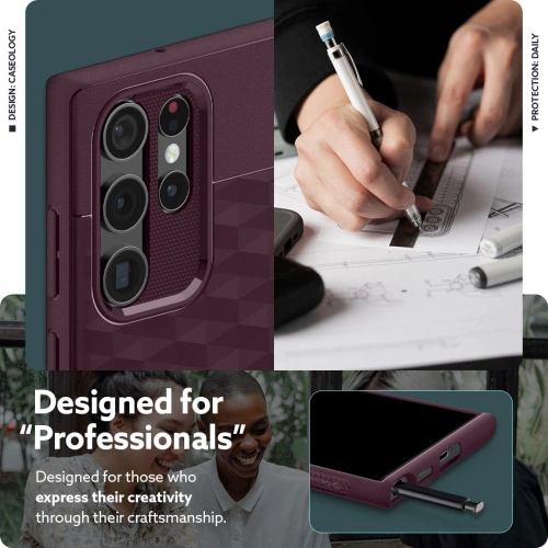 homescreen.pl - Etui Caseology Parallax Samsung Galaxy S22 Ultra Burgundy